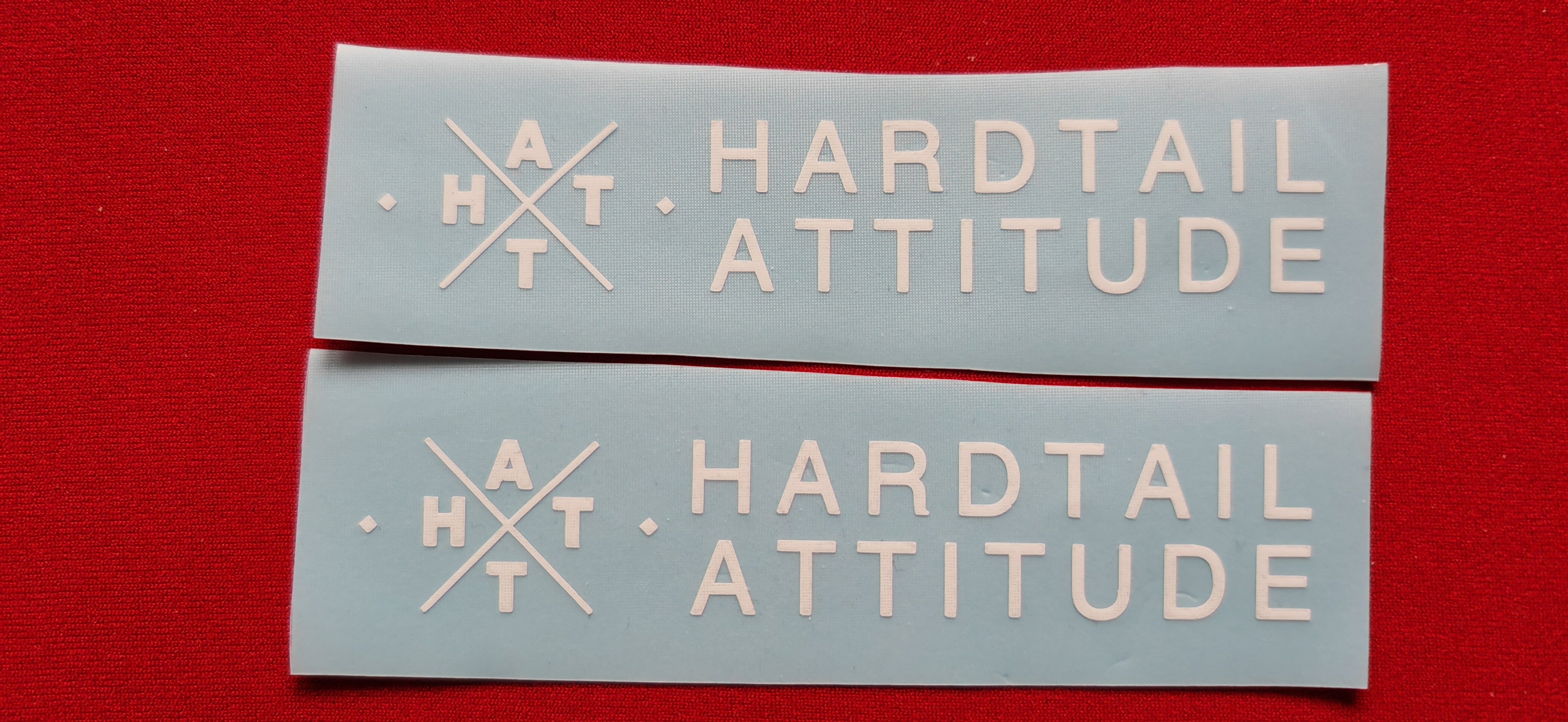 Hardtail Attitude Original Logo Stickers white (2 Pz.)