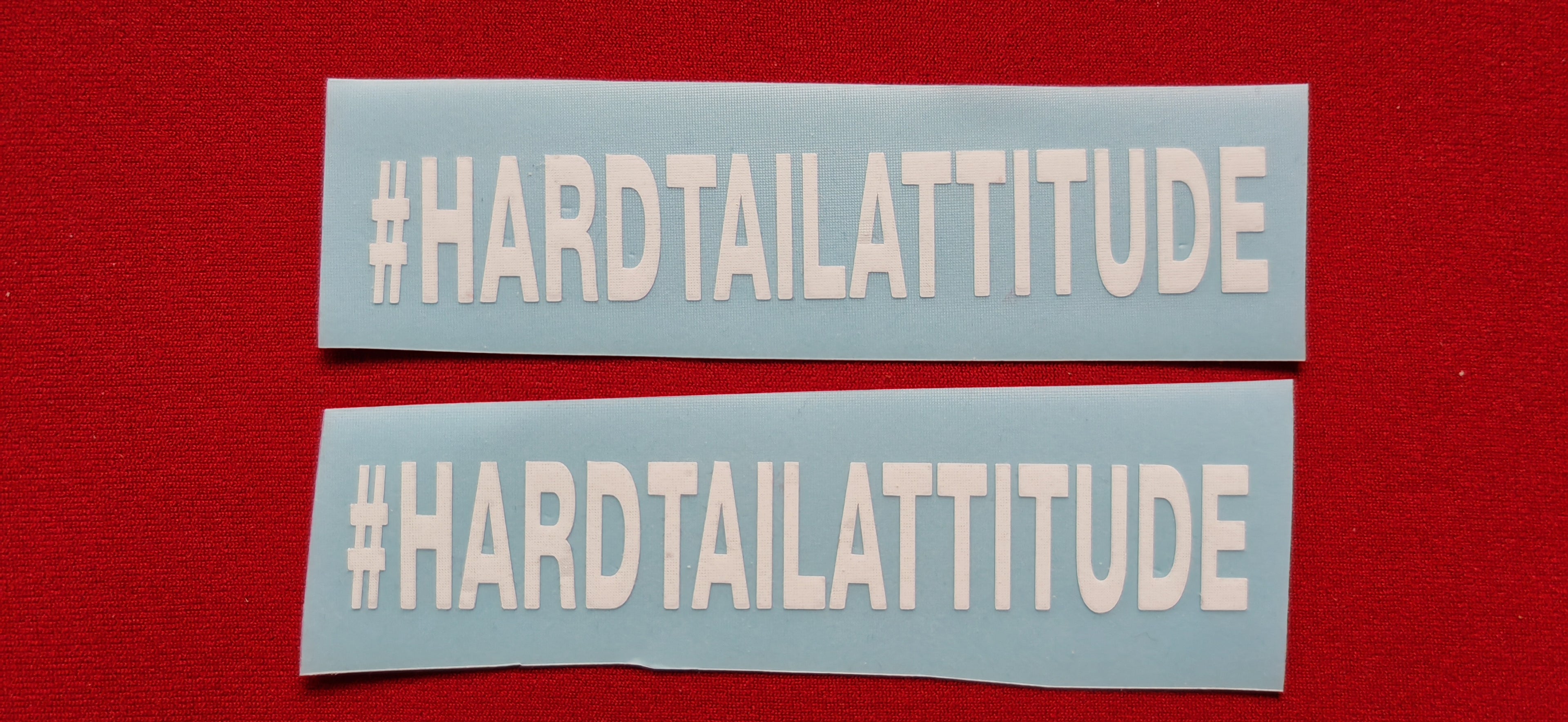 Hardtail Attitude Hashtag Stickers white (2 Pz.)
